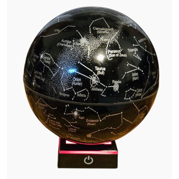 Desktop Magnetic Globe With Light Up Base Constellation Solar System Display - Picture 2 of 8